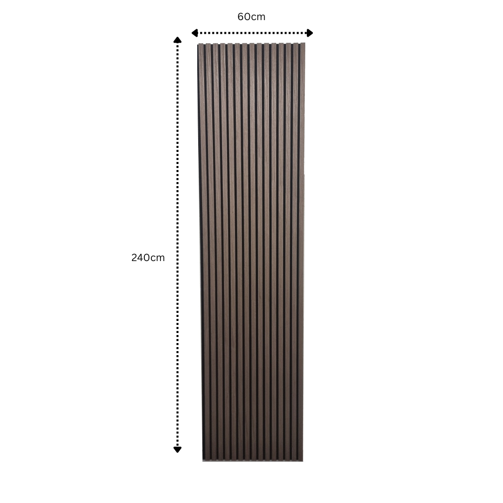 Deluxe Acoustic Slatted Wall Panels 240 x 60cm - Natural Oak